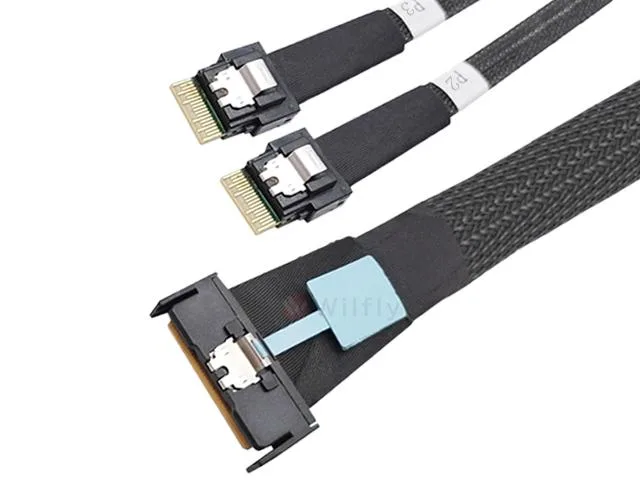 Wilfly Wilfly MC8SS24MM05 MCIO 8i to 2x SFF-8654 4i Adapter Cable 50cm — product photo