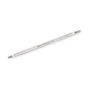 Nickel-plated steel clip setter tool, six and three-quarter inches long