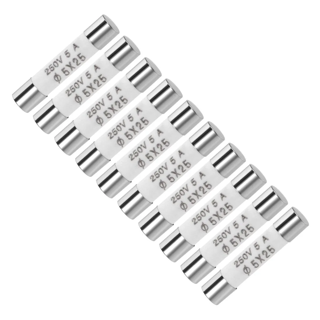 Unique-Bargains Unique-Bargains 5A 250V 5x25mm Fast Blow Ceramic Fuse 10pcs — product photo