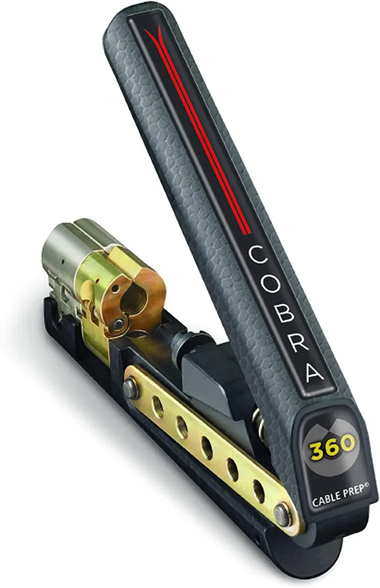 Cable Prep Cable Prep COBRA360 Dual Compression Tool RG-6/59/7/11 &amp; RCA inventory supply — product photo