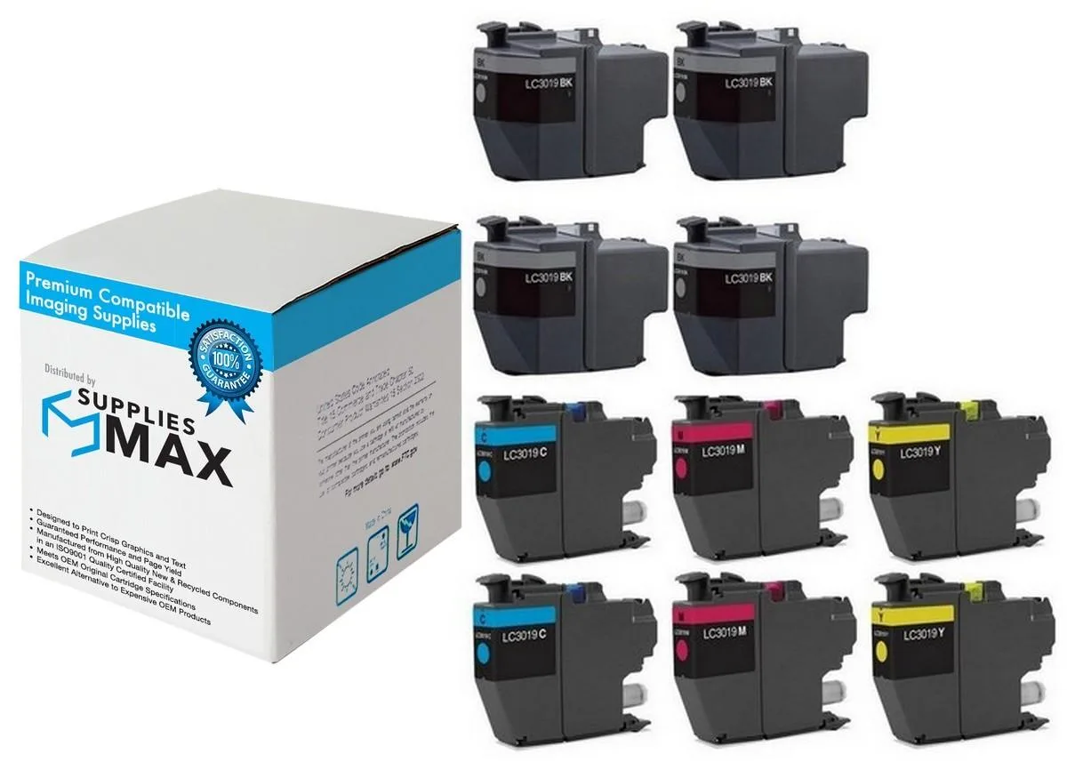SuppliesMax SuppliesMax LC-3019-4BK2CMY Super High Yield Inkjet Combo Pack (4 BK, 2 C/M/Y) — product photo