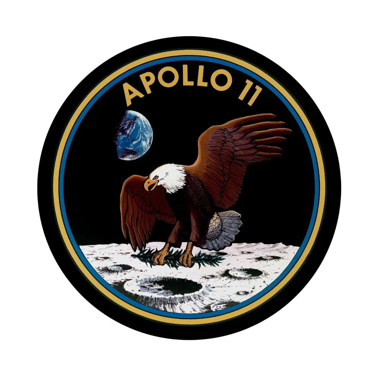 Future of Flight Future of Flight NASA Apollo 11 Patch Mouse Pad 8 Inch Round 1/8 Thick — product photo