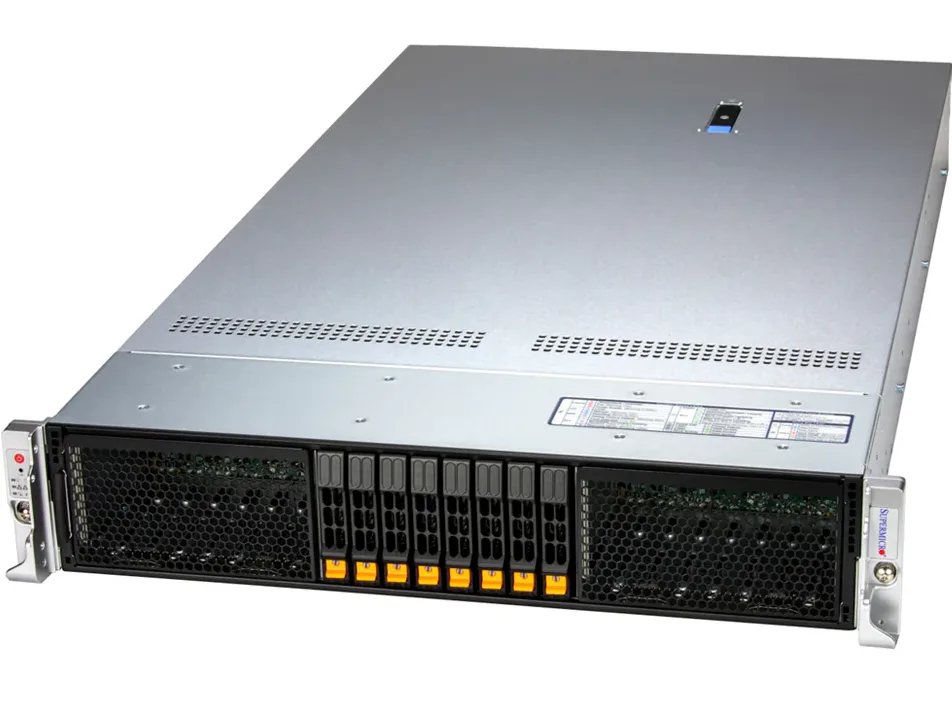 Supermicro Supermicro SYS-212HA-TN 2U rack server 12 DDR5 slots 8×2.5" NVMe/SAS/SATA 3 PCIe 5.0 1 AIOM — product photo