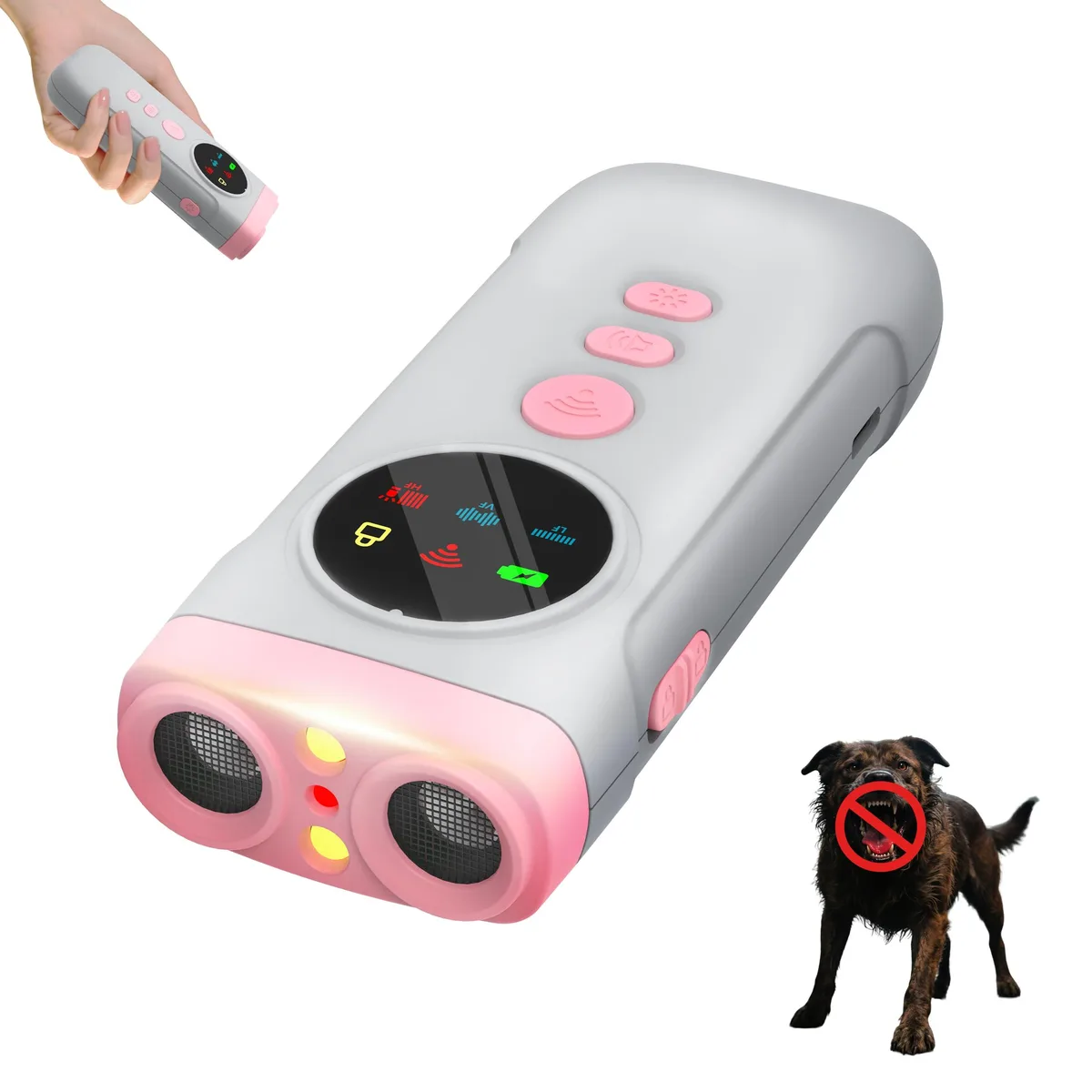 DNBeffulgent DNBeffulgent U20 Ultrasonic Bark Deterrent Pink 50ft — product photo