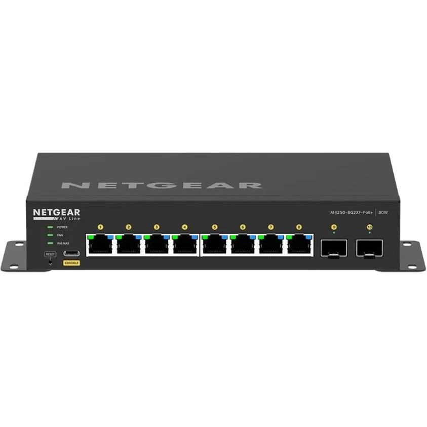 Netgear Inc. Netgear Inc. GSM4210PX-100NAS 8-port 10G manageable network switch 220W PoE — product photo