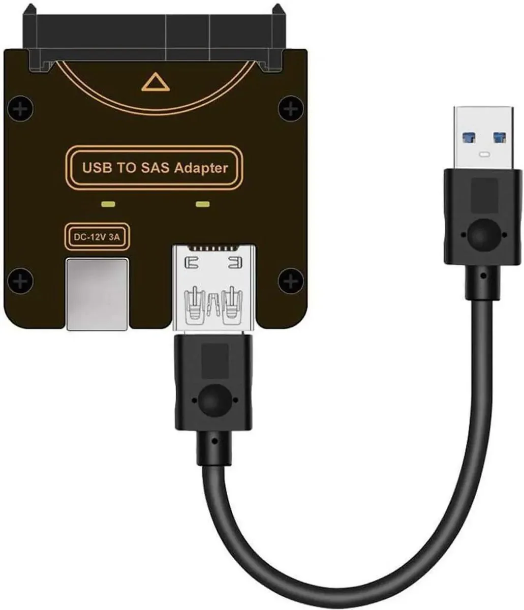 SMUGDESK SMUGDESK SFF-8482 SAS 29Pin to USB 3.0 Adapter with Chipset &amp; Power Port — product photo