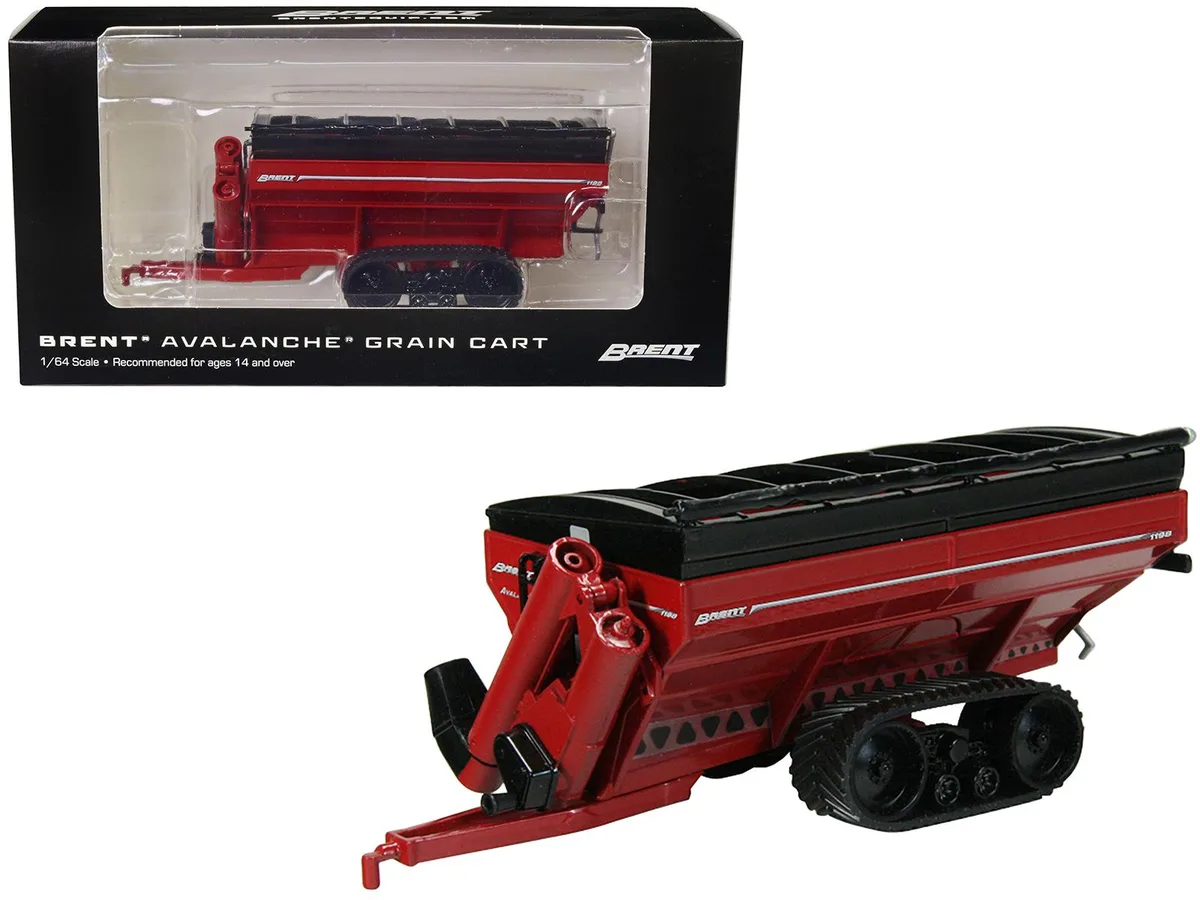 SpecCast Collectibles SpecCast Collectibles Brent 1198 Avalanche Grain Cart Tracks Red 1/64 Diecast Hobby Collectible — product photo