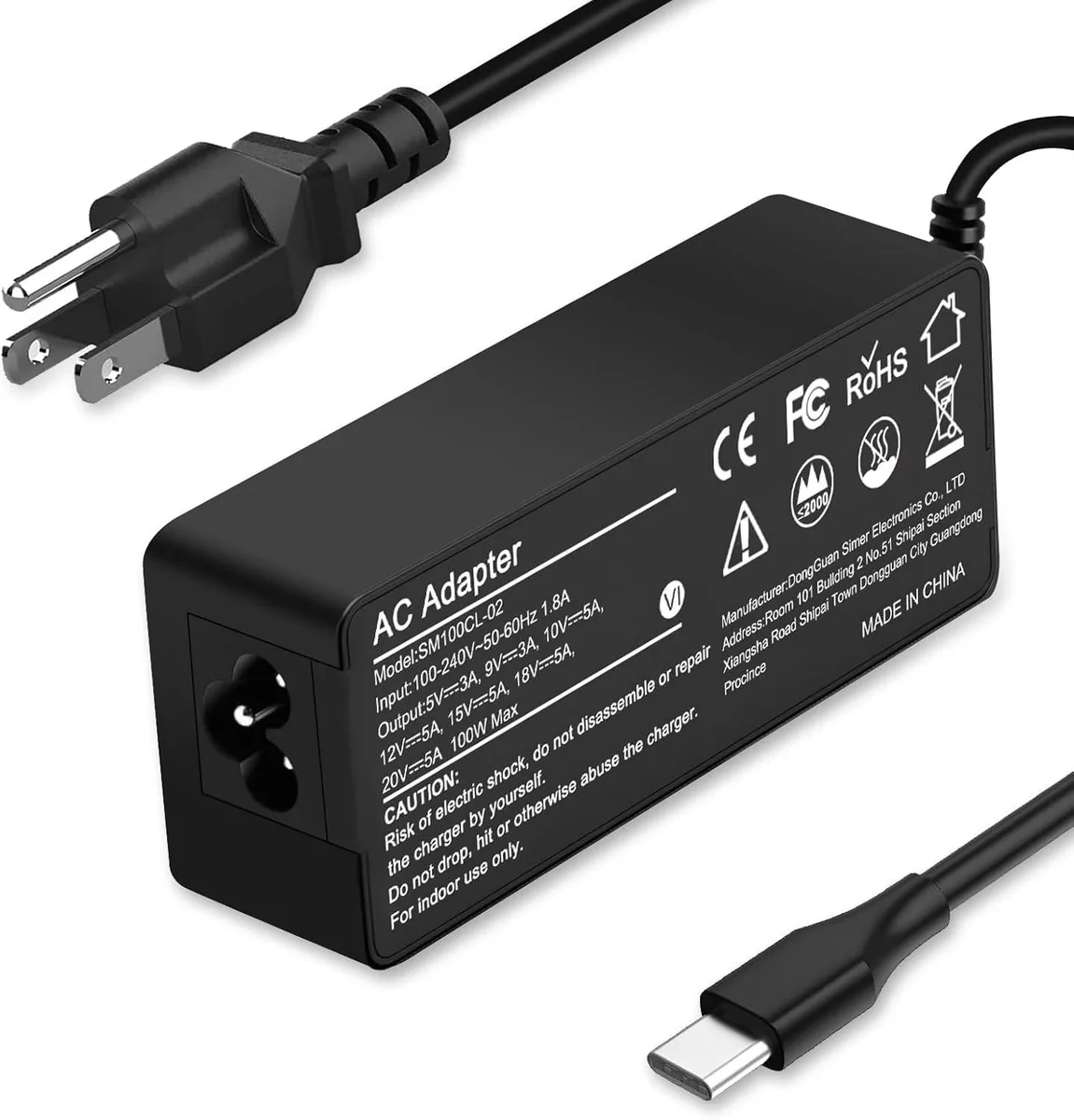 BAJ SM100CL-01 100W USB-C AC Adapter — product photo