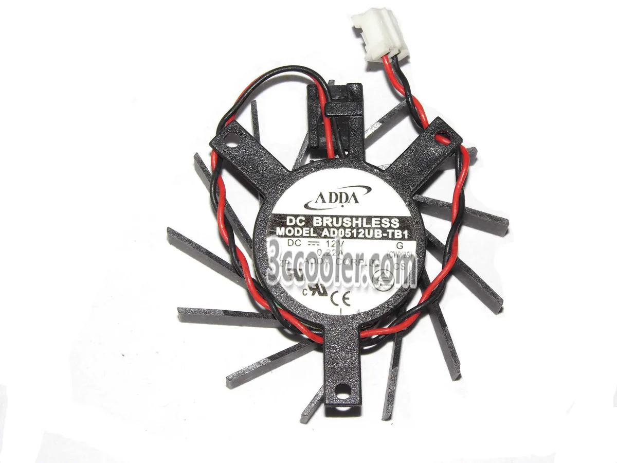 OEM Industries OEM Industries AD0512UB-TB1 12V 0.22A 2 Pin Frameless VGA Fan — product photo
