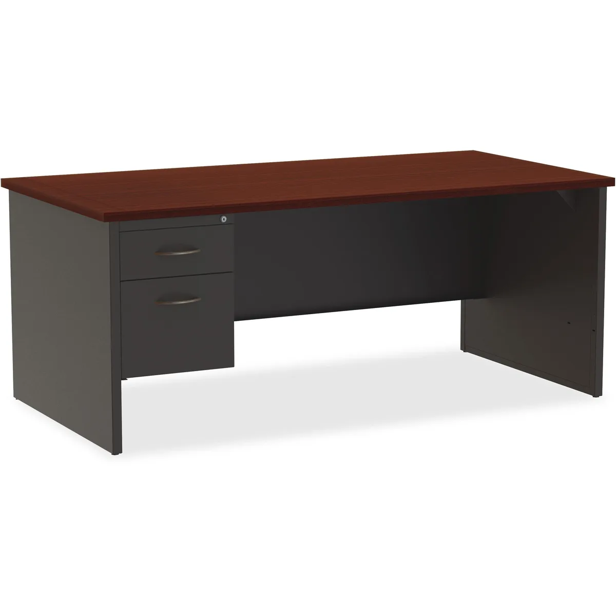Lorell Lorell 79150 Left Pedestal Desk 36x72 Mahogany — product photo