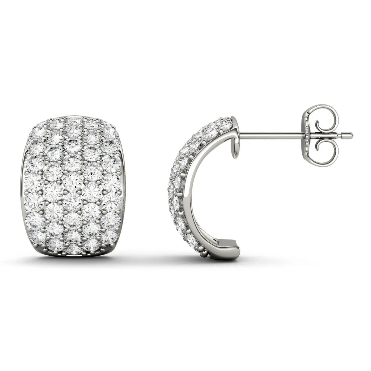 Charles &amp; Colvard Charles &amp; Colvard 1.8mm Round Drop Earrings 1.80cttw DEW — product photo