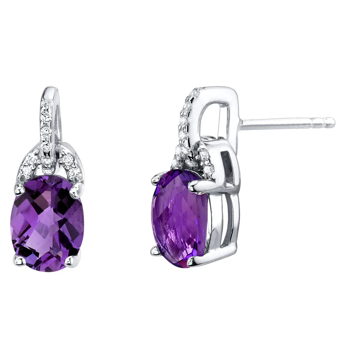 Oravo Oravo Amethyst Sterling Silver Pirouette Drop Earrings 2.25 Carats — product photo