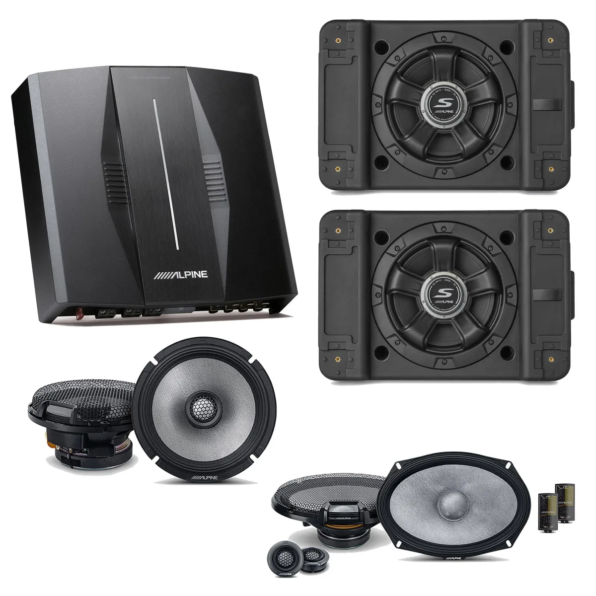 Alpine Alpine PXE-C80-88 OPTIM8 Bundle w/ (2) SS-SB12 Subwoofer, R2-S69C &amp; R2-S65 — product photo