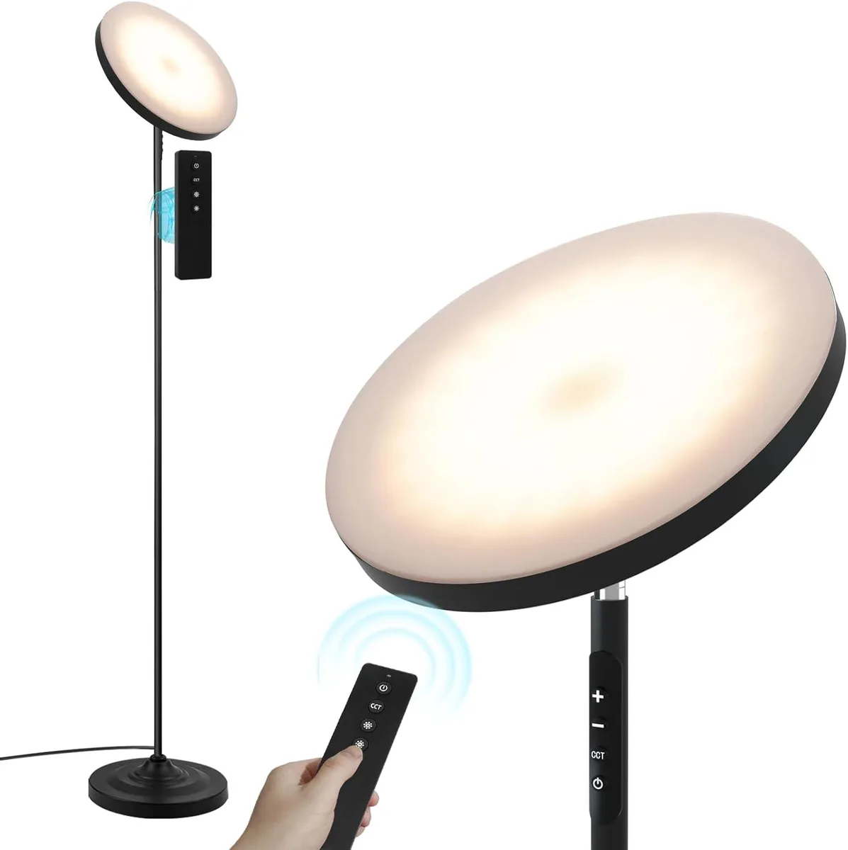 TUKO TUKO 36W 3600LM Torchiere Floor Lamp with Remote Control — product photo