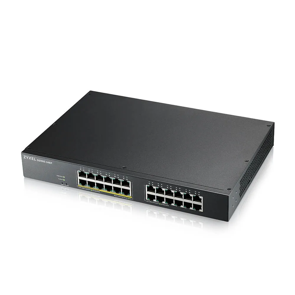 ZyXEL ZyXEL GS191524EP 24-port Gigabit Smart Nebula Cloud Managed PoE network switch 12 PoE+ 130W — product photo