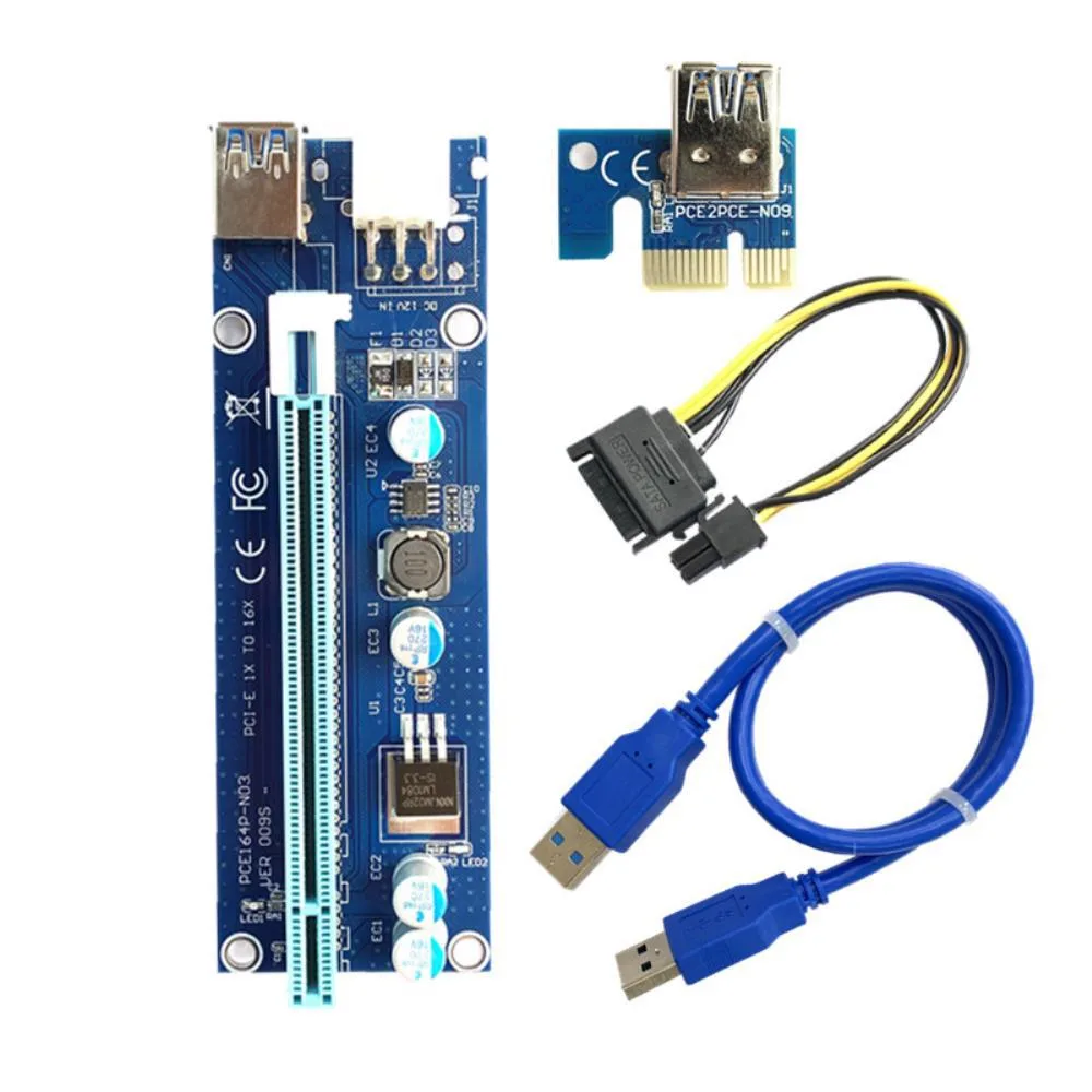 Ruth's sister Ruth's sister VER008C PCIe 1x to 16x Riser Card 60cm with LED — product photo