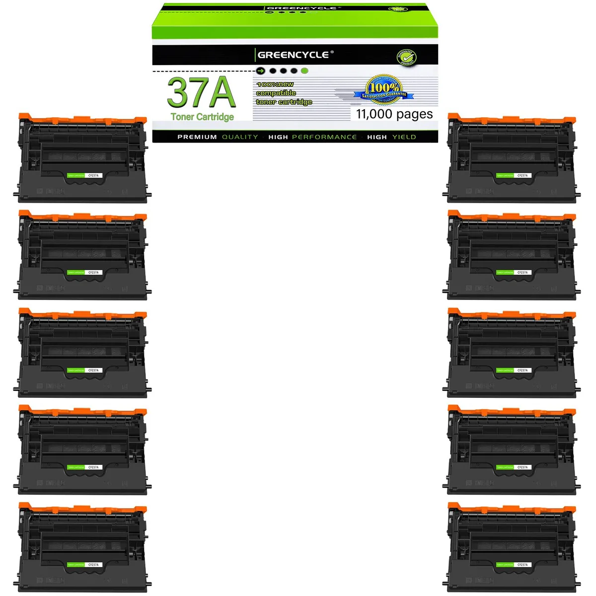 GREENCYCLE GREENCYCLE CF237A toner cartridge 10 pack black 11000 pages — product photo