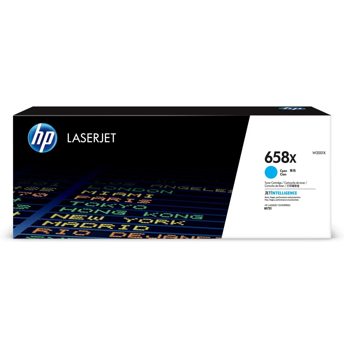 HP HP 658X Cyan Toner Cartridge W2001X 28000 pages — product photo