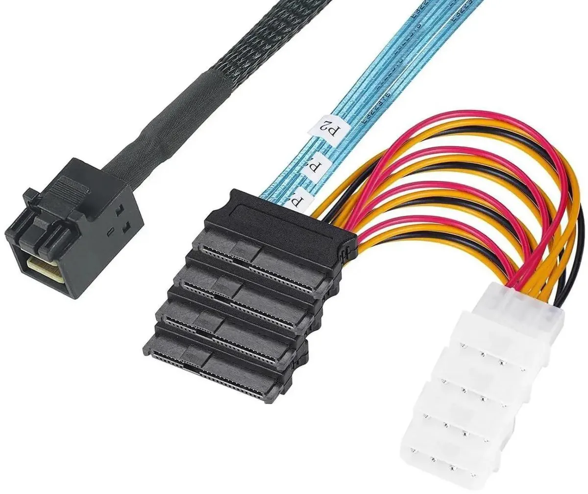 SMUGDESK SMUGDESK SFF8643 Mini SAS HD to 4×29Pin SFF8482 with Power Port 12Gbps — product photo