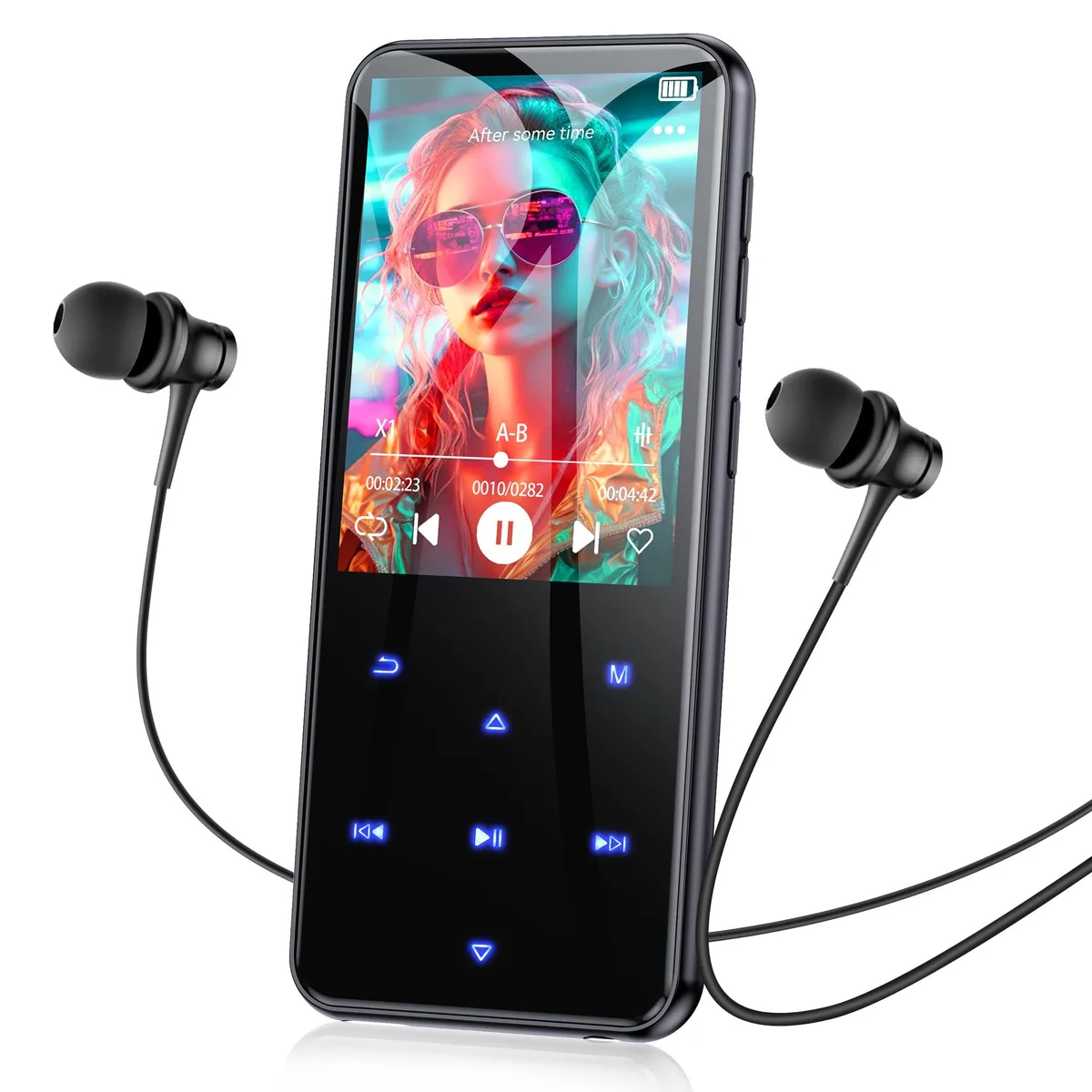  AGPTEK M3 64GB MP3 Player Bluetooth 5.3 2.4" Black — product photo