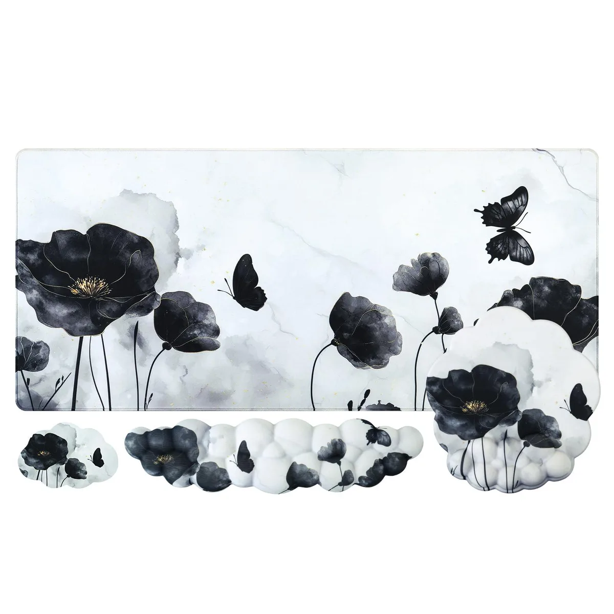  Keychron JD-4IN1-CS-DM-MPKWRCR-IWL-J008 4-in-1 Desk Mat Set Ink Wash Lotus — product photo