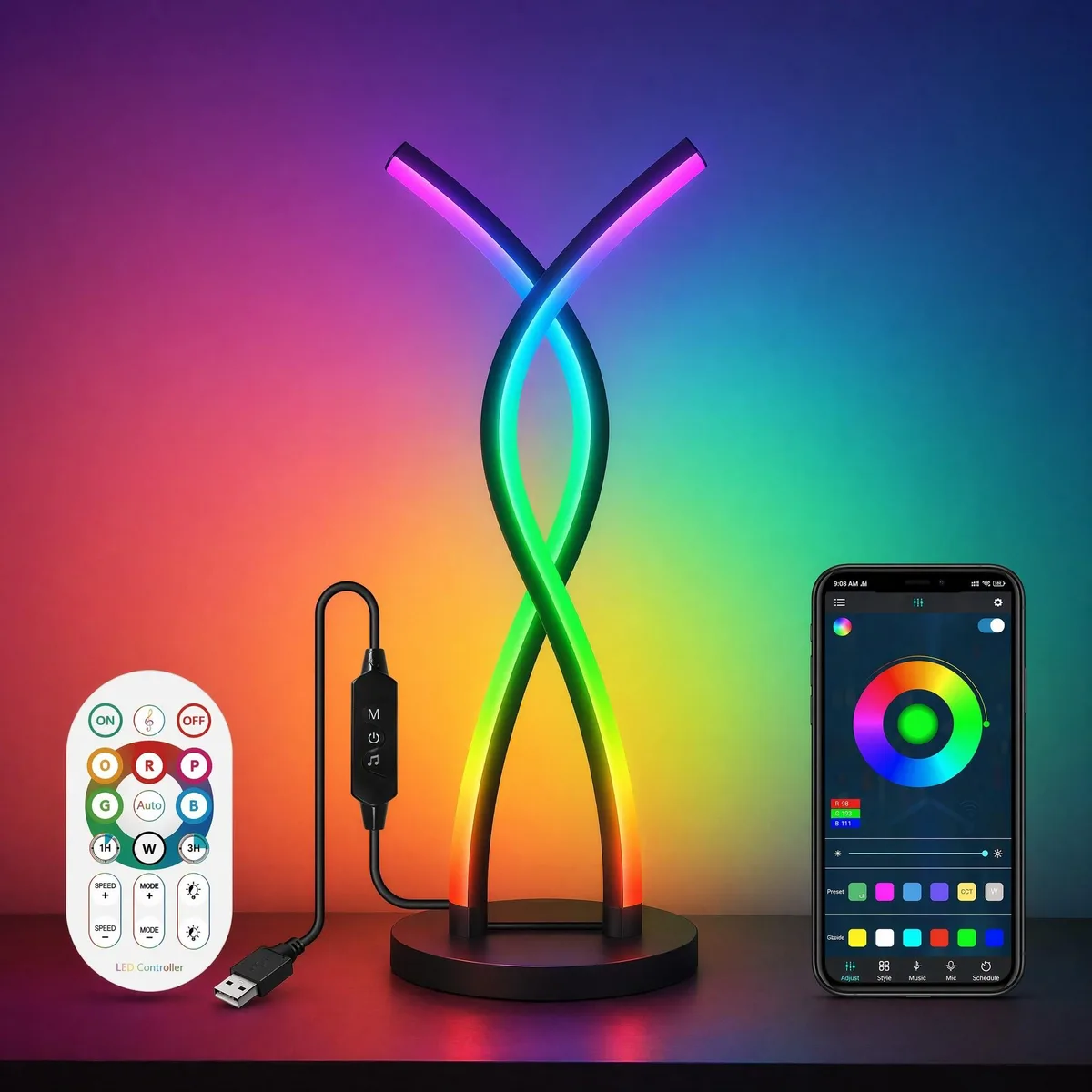 DTQJ TDJH1 Table Lamp 16 x 5 x 20 in — product photo
