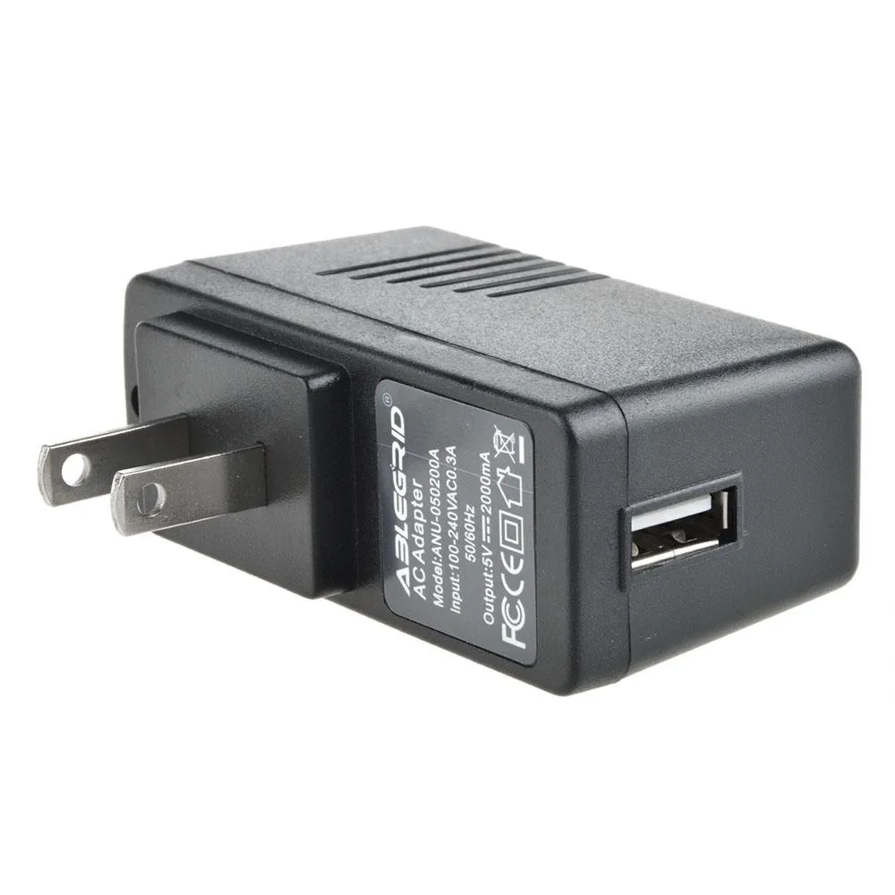 ABLEGRID ABLEGRID Wall Charger AC Adapter + USB Cable for Panasonic Lumix DMC-ZS19 — product photo