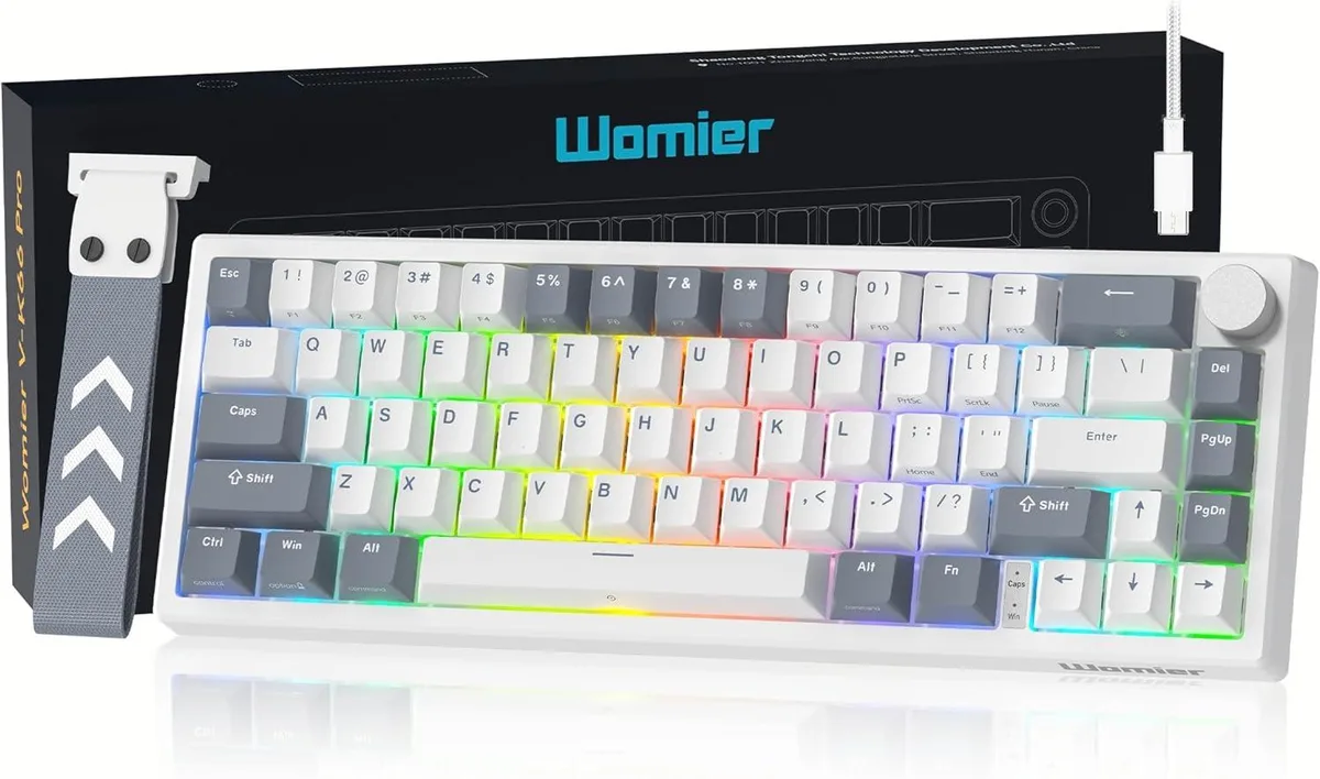 TUKO TUKO VK66 PRO 60% Wired Gaming Keyboard White — product photo
