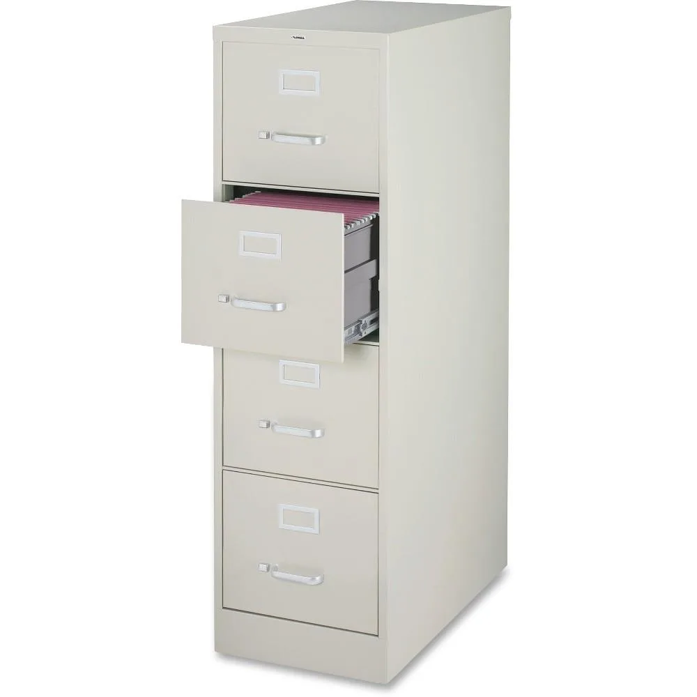 Lorell Lorell 60199 Vertical File 4-Drawer Legal 18x26x52 Light Gray office furniture — product photo