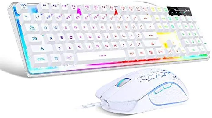 TAURKENAM TAURKENAM K1 104-Key Gaming Keyboard & Mouse Combo (White) — product photo