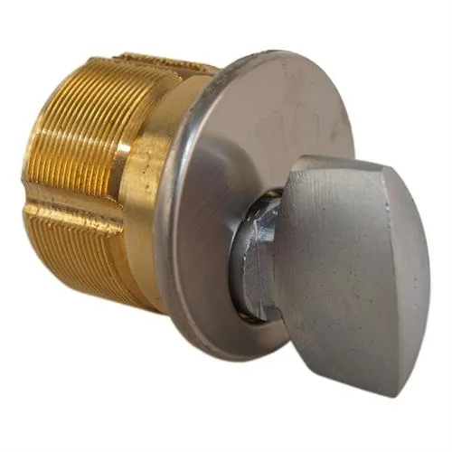 MAXTECH MAXTECH B1TK2-26D 1" Mortise Turn Knob Cylinder Door Lock US26D Satin Chrome Adams Rite Cam #2 — product photo