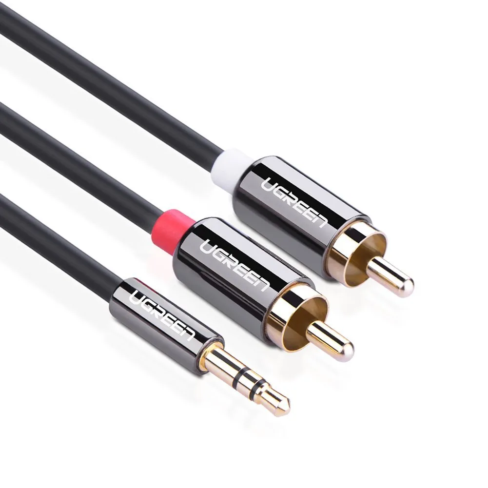 TeKit TeKit 3.5mm to 2RCA Stereo Y Splitter Cable 16 ft Black 10591 — product photo