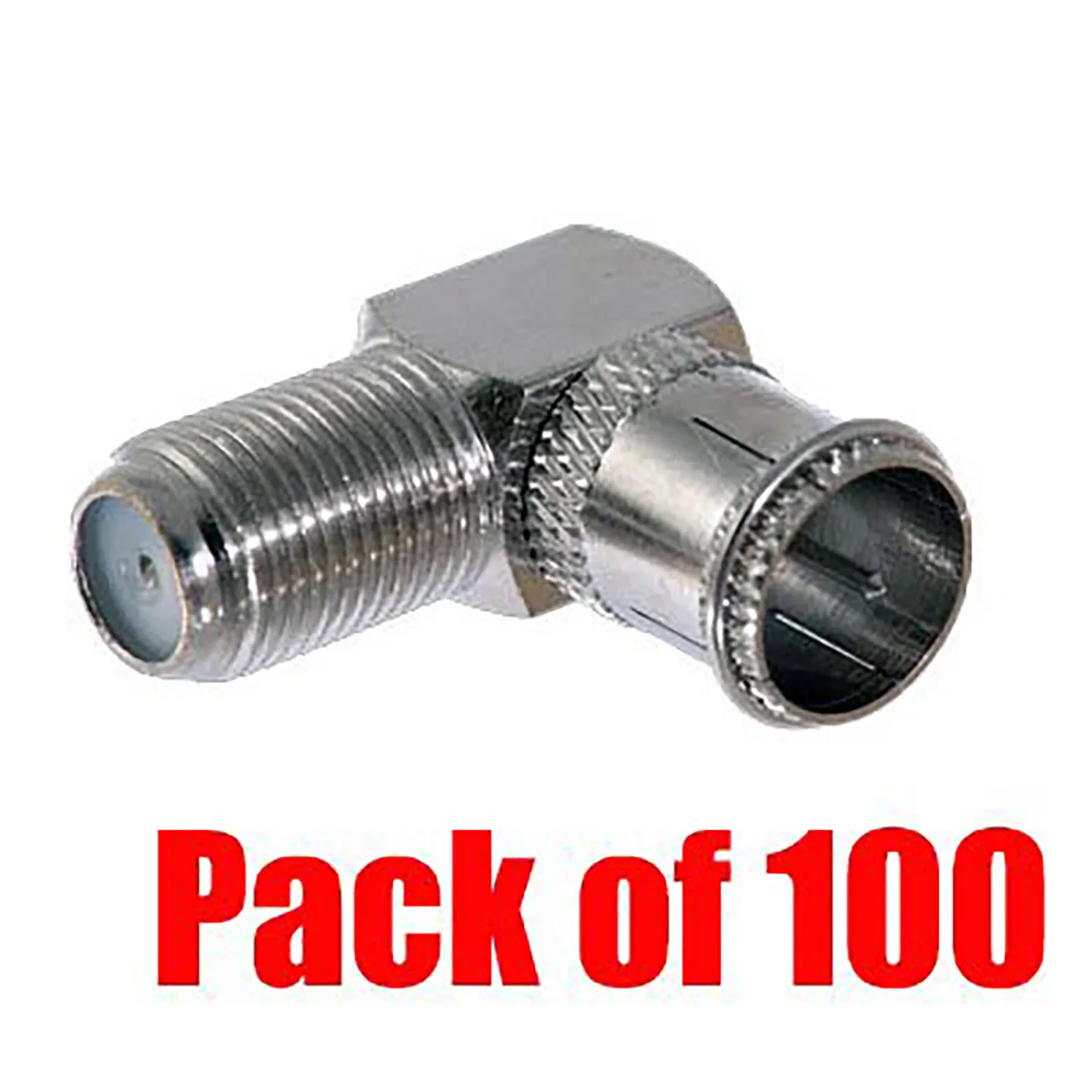 iMBAPrice iMBAPrice Right Angle F Male to F Female Adapter Pack of 100 — product photo