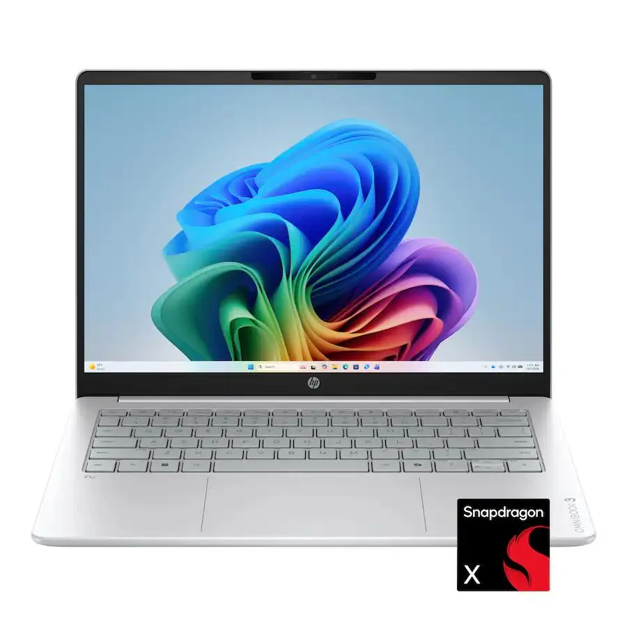 HP HP OmniBook 3 14" 2K Touchscreen Snapdragon X 16GB 512GB Copilot+ Glacier Silver — product photo
