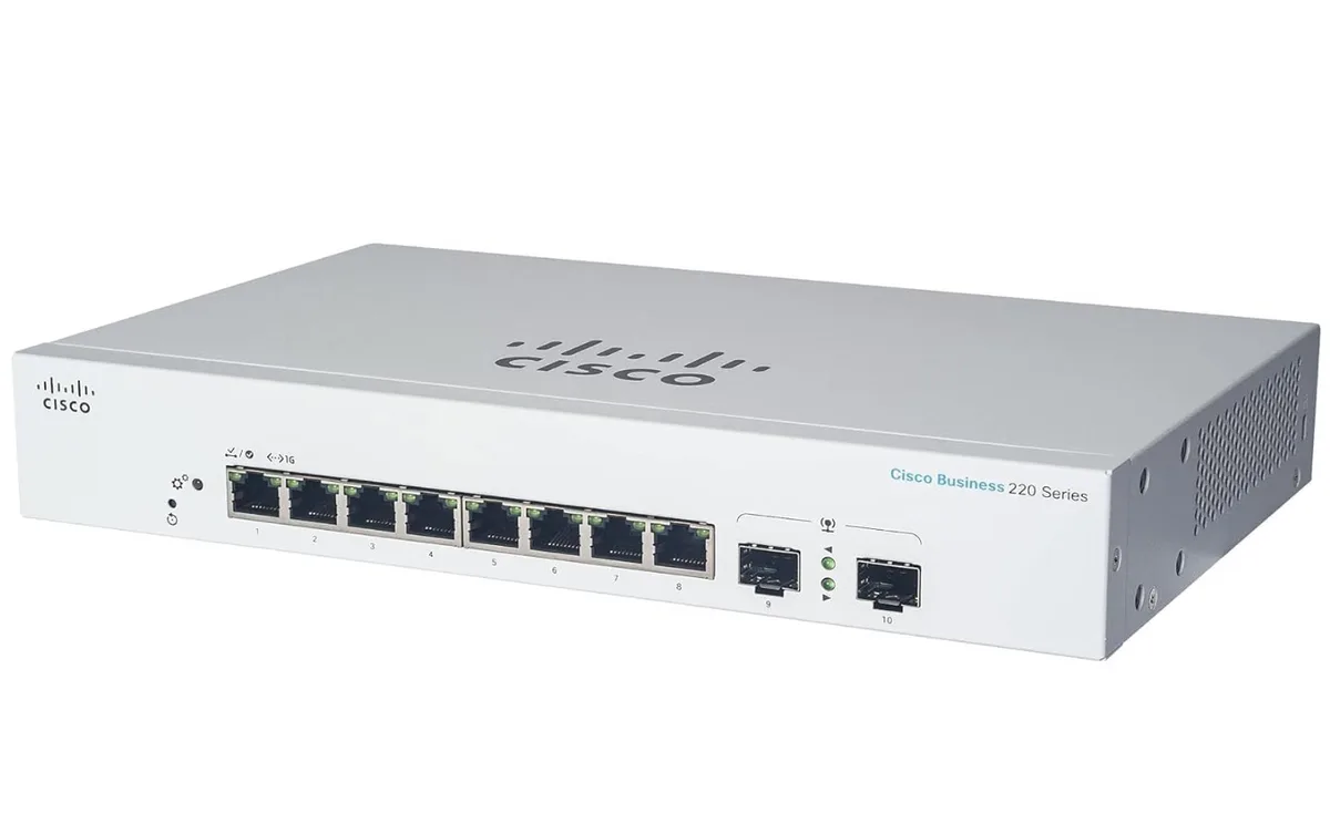 Cisco Systems, Inc. Cisco Systems, Inc. CBS2208FPE2GNA network switch 8-port 10/100/1000 PoE 130W 2 SFP — product photo