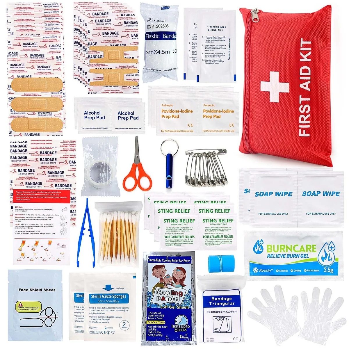 First Aid Kit 107 Piece 7.5×5.2×1.5 in — product photo