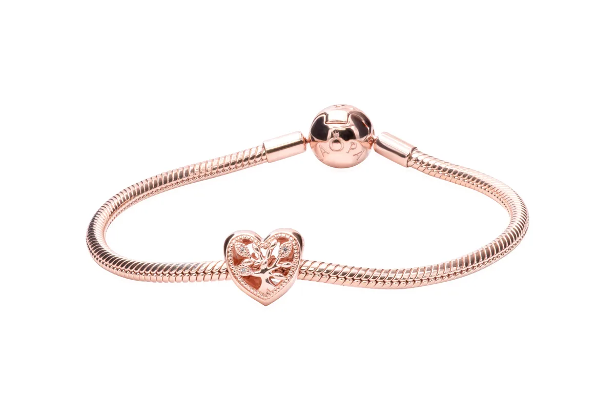 PANDORA PANDORA Family Tree Heart Bracelet Gift Set 14k rose gold-plated ring size 19 — product photo
