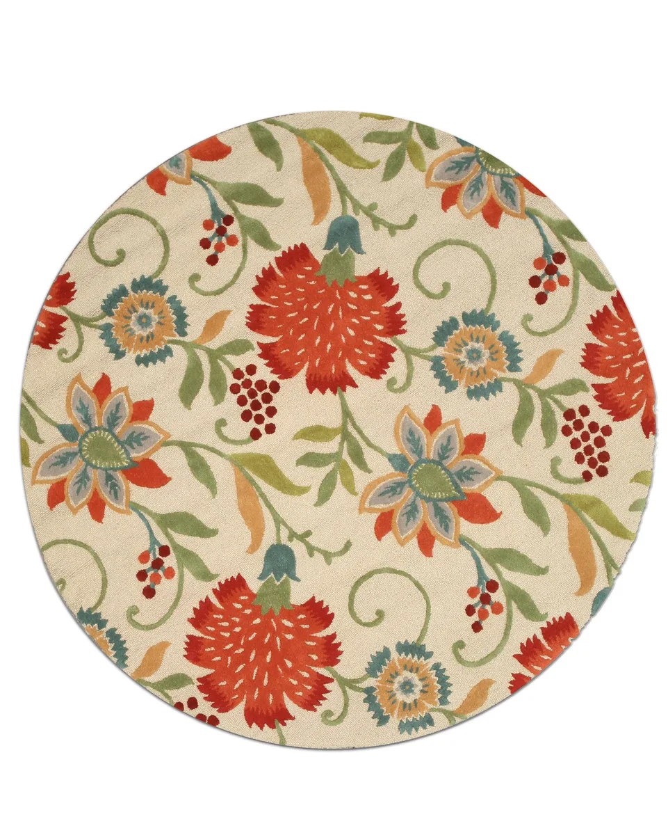 EORC EORC Paisley Area Rug Green 6' Round — product photo
