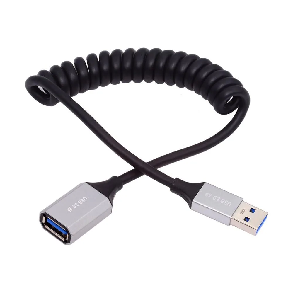 Fervit Fervit USB 3.0 Type-A Male to Female Coiled Extension Cable 100cm 5Gbps — product photo