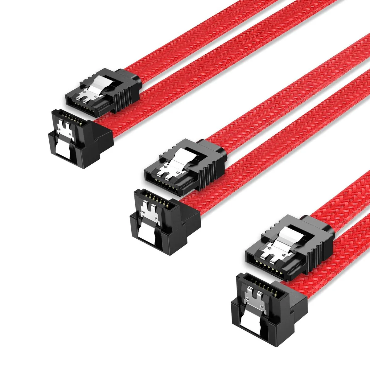 Bailink Bailink SATA cable 3-pack 90° right-angle 50cm red — product photo