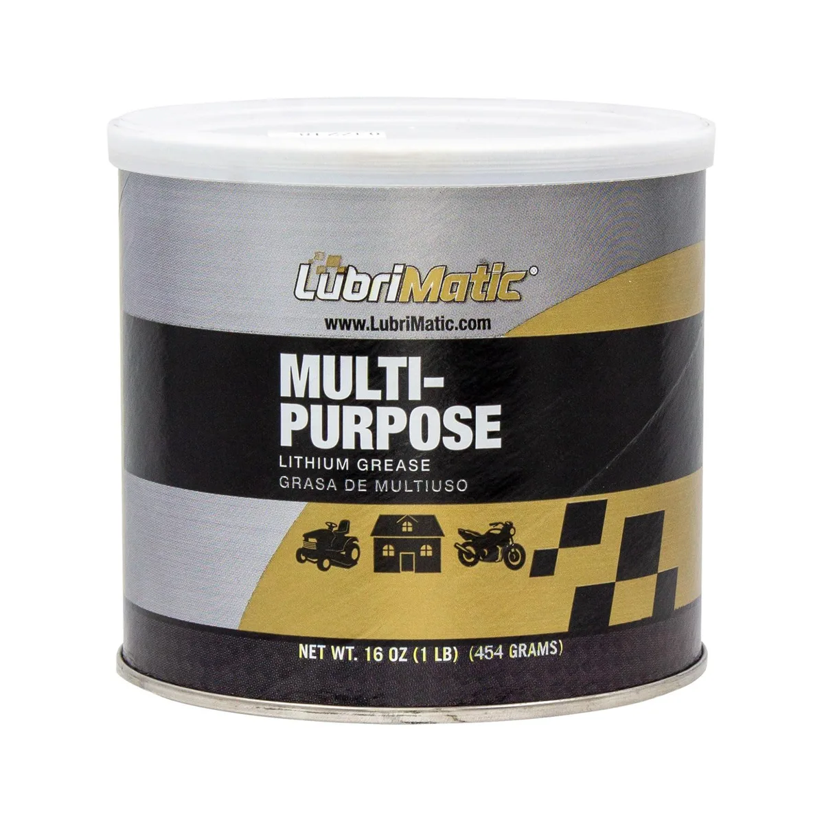 Amber multi-purpose grease in a 16 oz cylindrical can