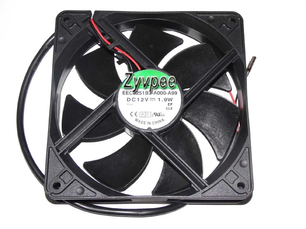 Zyvpee Zyvpee EEC0251B3-A000-A99 120mm 12V 1.9W 2-wire case fan — product photo