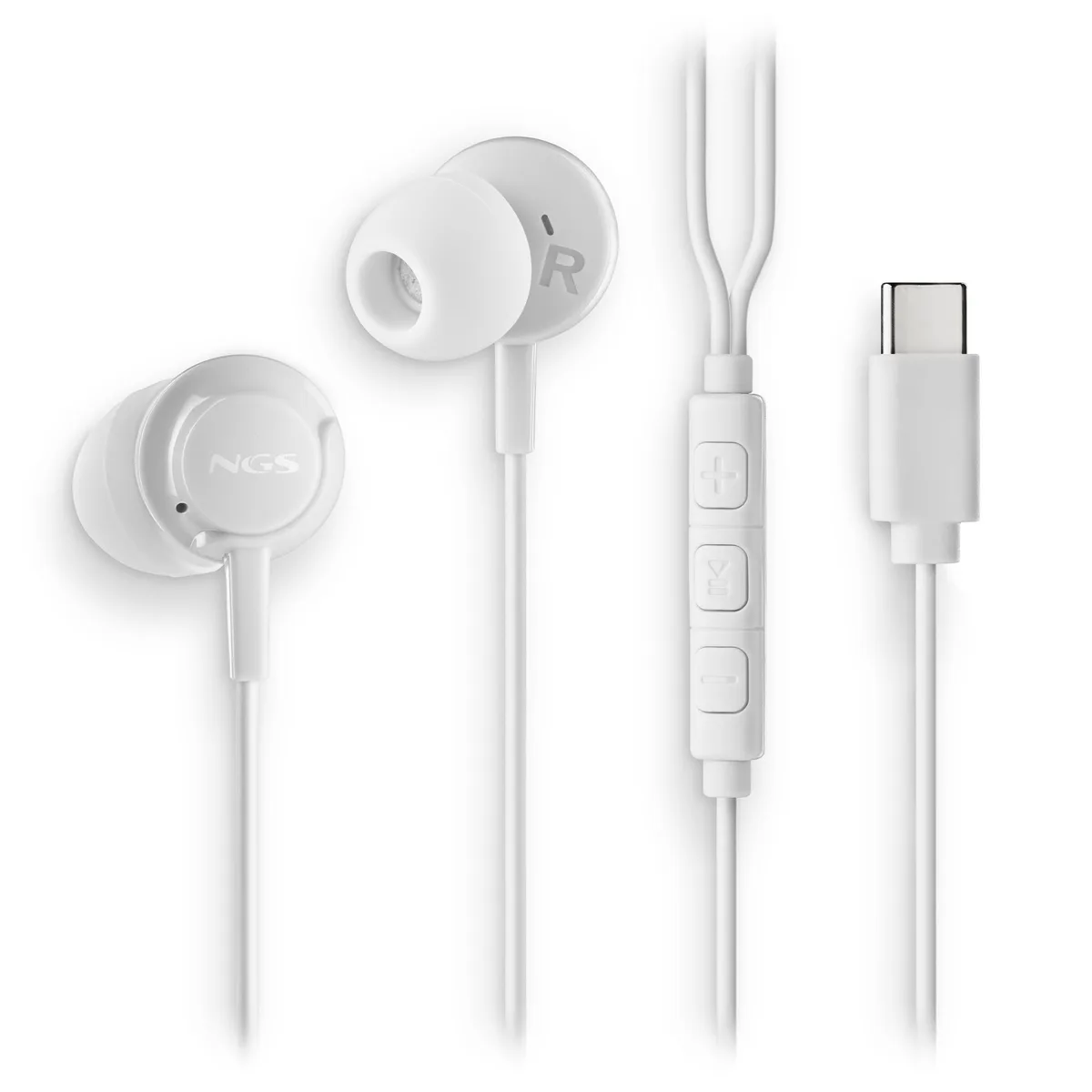 NGS NGS Cross Step White In-Ear USB-C Headphones — product photo