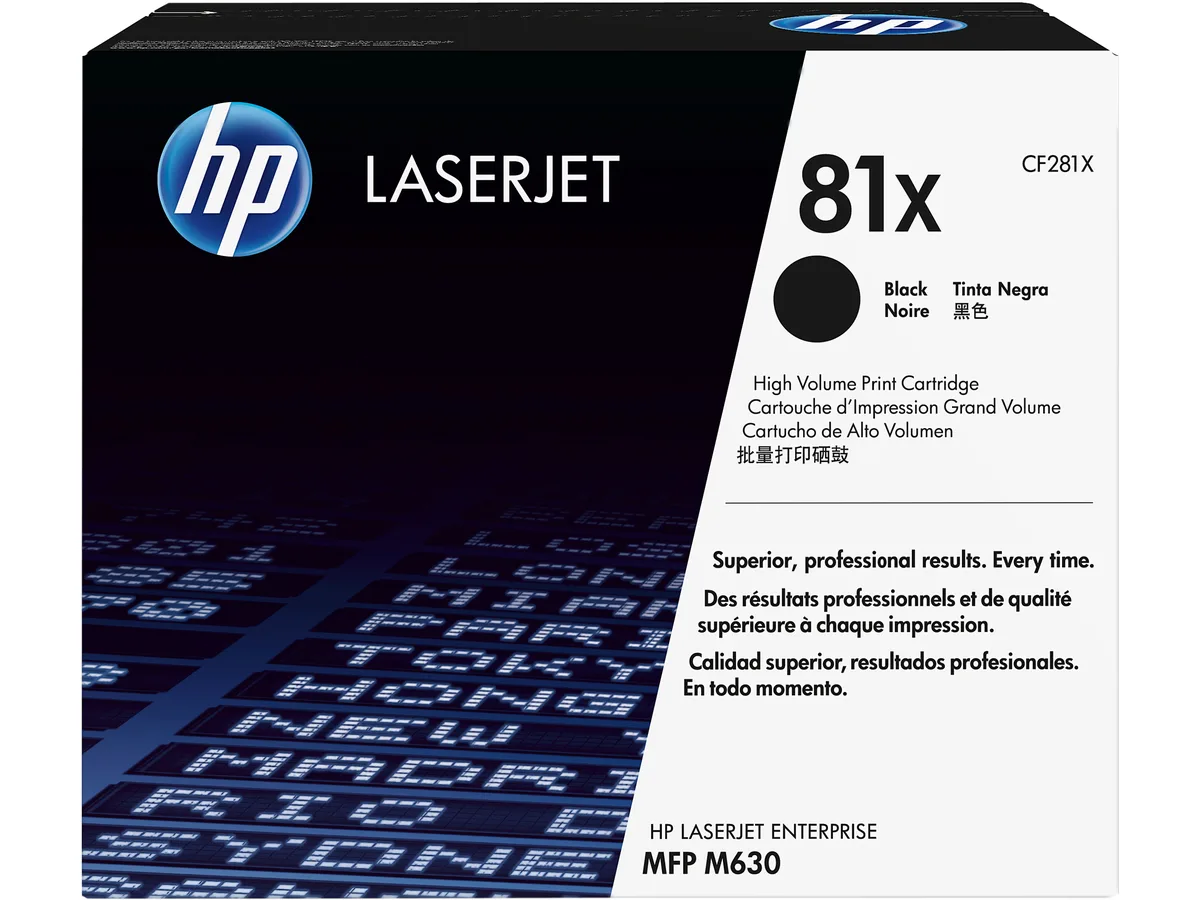 HP HP CF281X 81X High Yield Black Toner Cartridge 25000 Pages — product photo