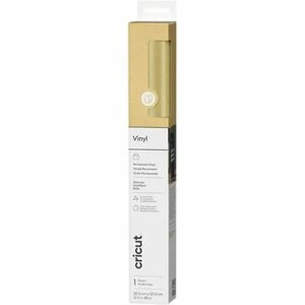 Cricut Cricut 2011346 Shimmer Permanent Adhesive Vinyl Gold 12" x 48" 1.2 m Roll + Transfer Tape — product photo