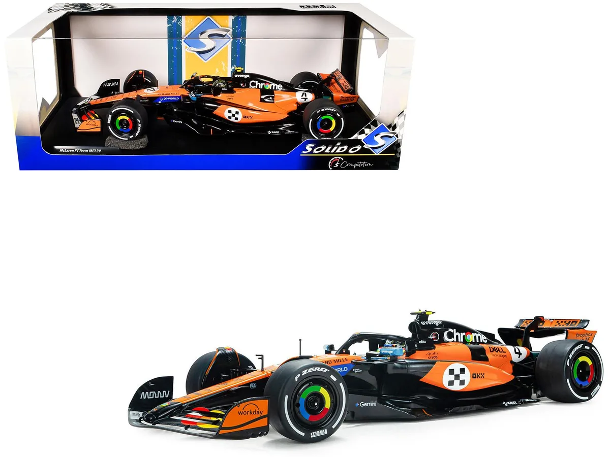 Solido Solido McLaren MCL39 #4 Lando Norris OKX Winner Monaco GP 2025 Competition 1/18 Diecast Car — product photo