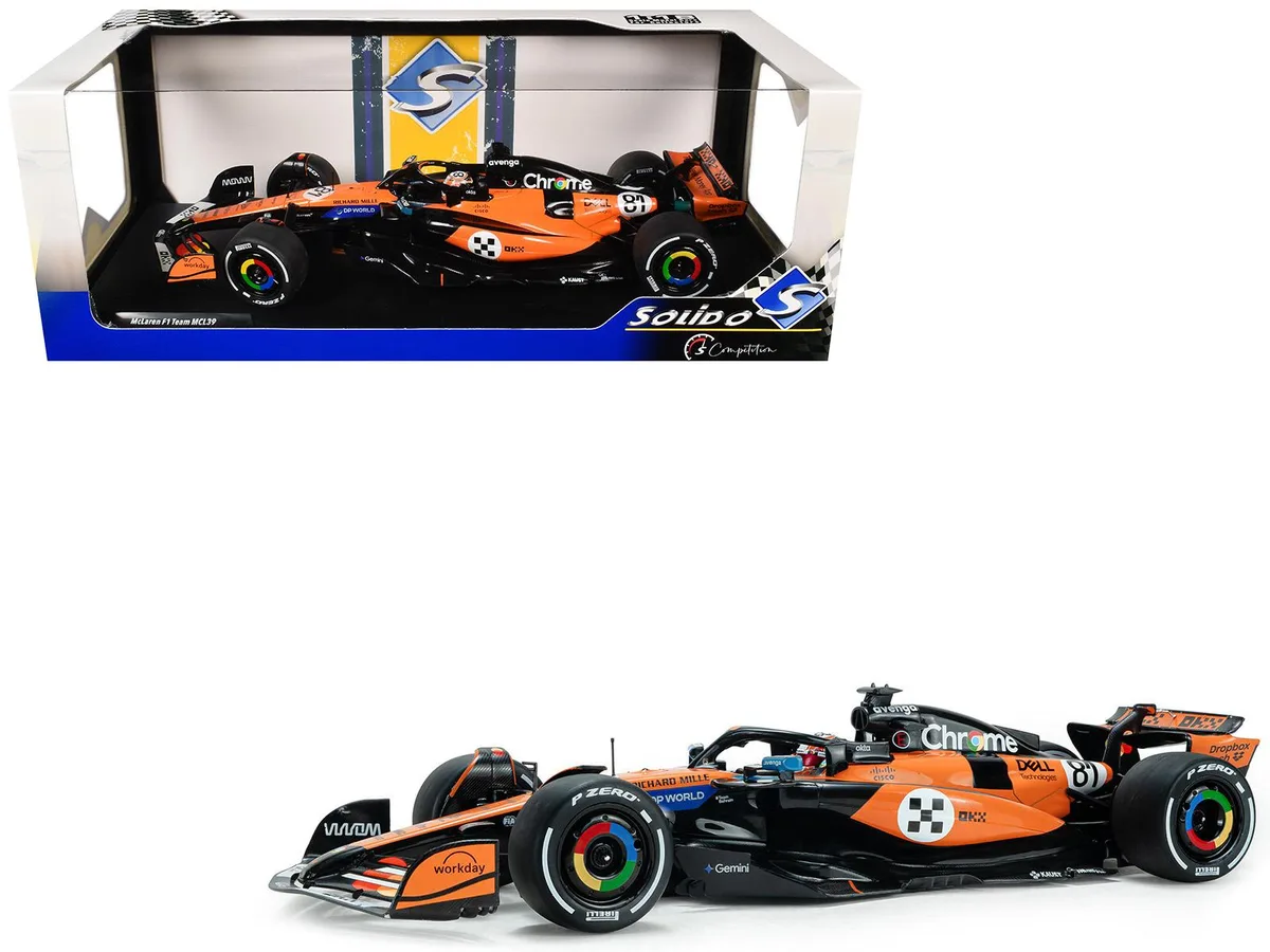 Solido Solido McLaren MCL39 #81 Oscar Piastri OKX 3rd Place Monaco GP 2025 Competition 1/18 Diecast Car — product photo