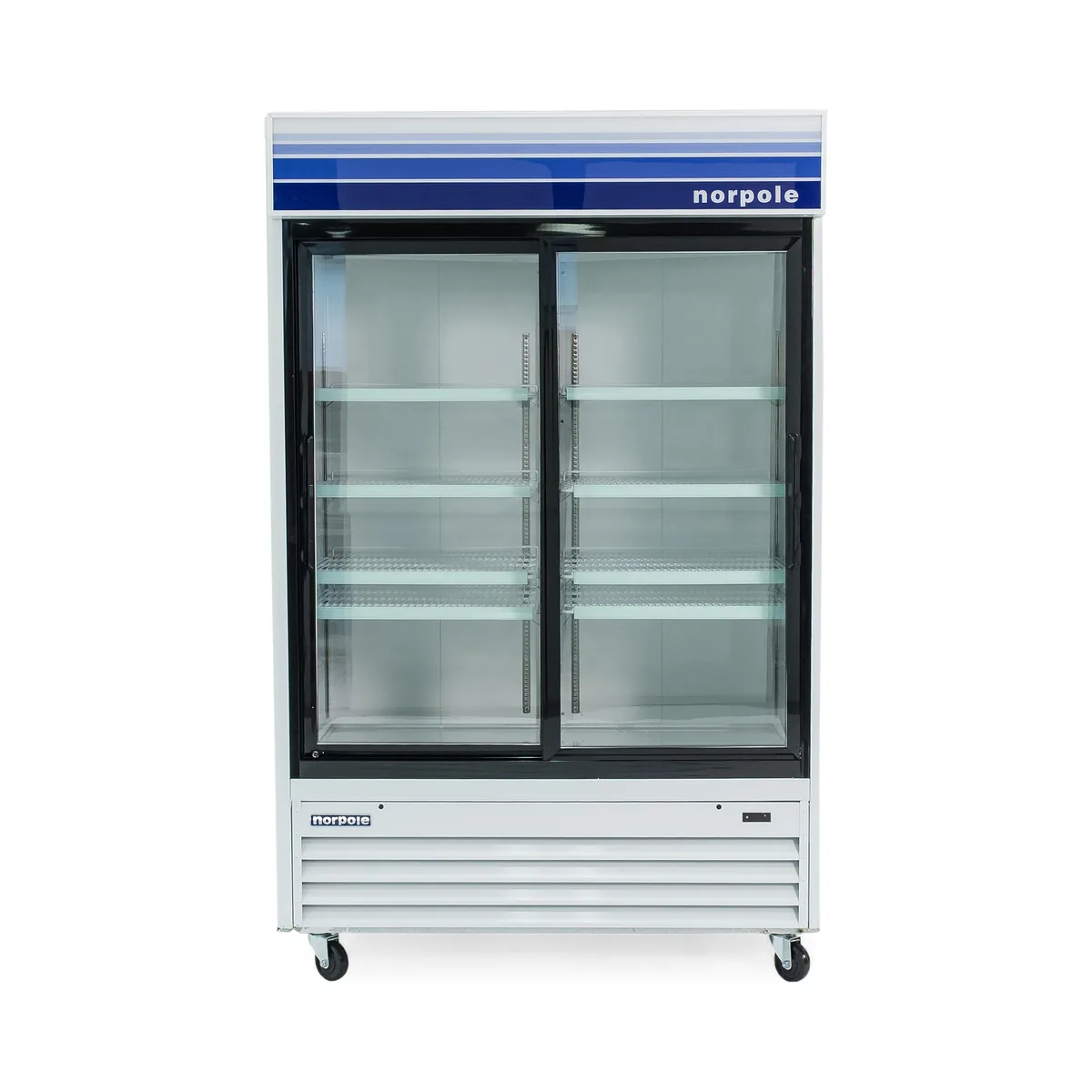 Magic Chef Magic Chef 53 in. 45 cu. ft. Glass Door Refrigerator White and Black — product photo