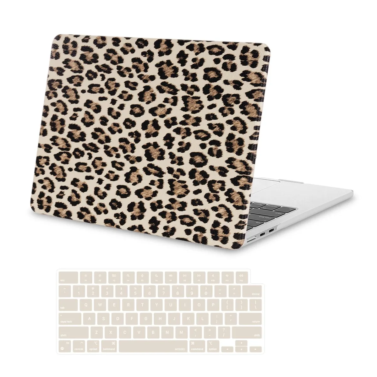 Mosiso Mosiso 2 in 1 accessory MacBook Air 13 inch A3240 A3113 A2681 Brown Feline Print — product photo