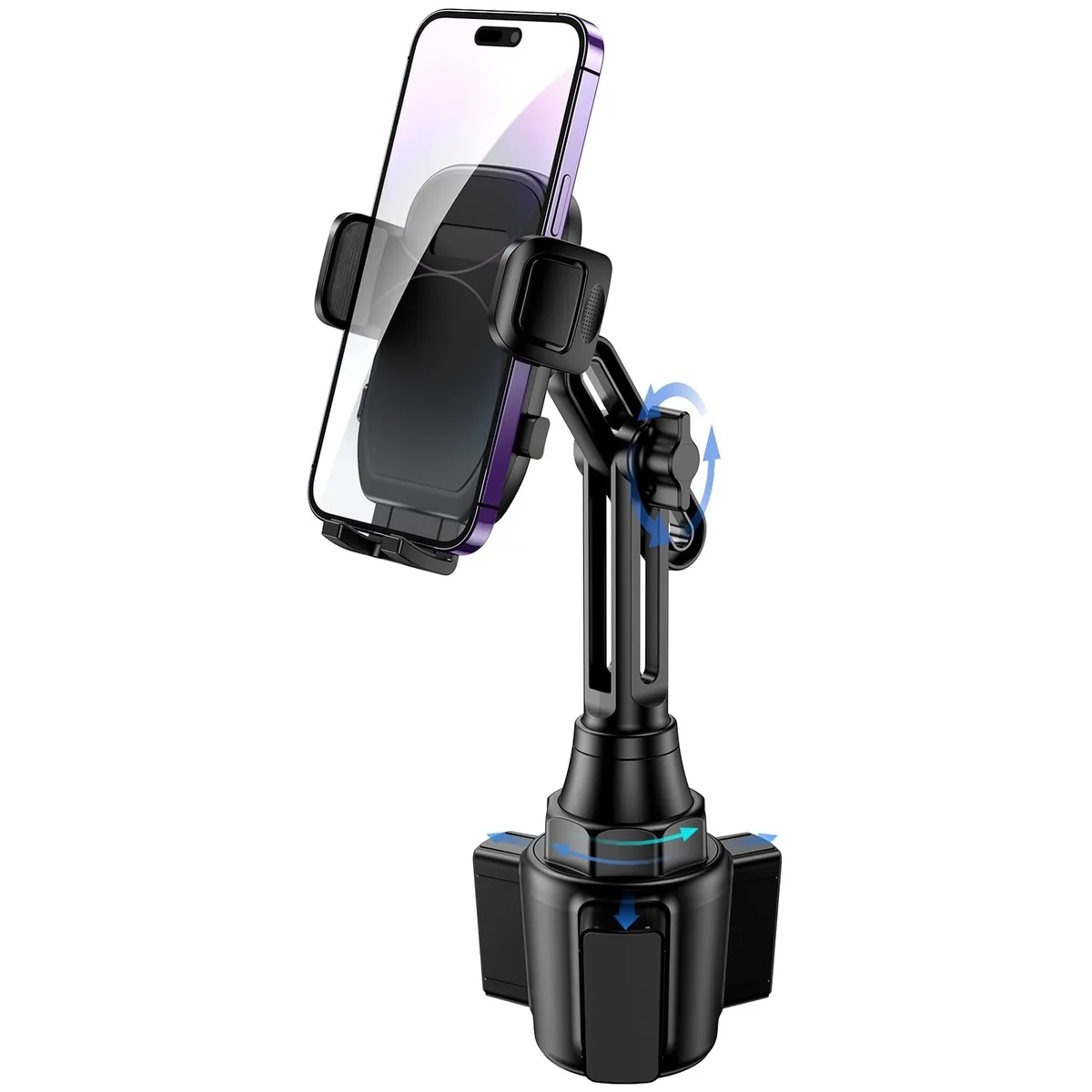 bokilino A399+X55 Cup Phone Mount Black 2.5-4.1in Base 11in Arm 360° 270° — product photo